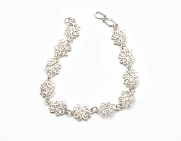 Pulsera Flor Moche, Ag