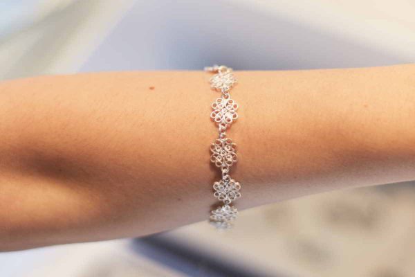 Pulsera Flor Moche, Ag - Imagen 2