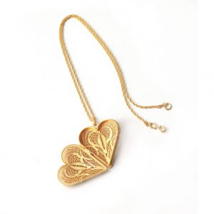 Guardapelo Corazón Dorado, Au