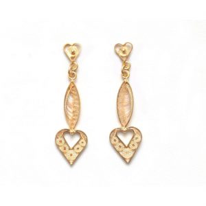 Arete Corazoncito Dorado, Au