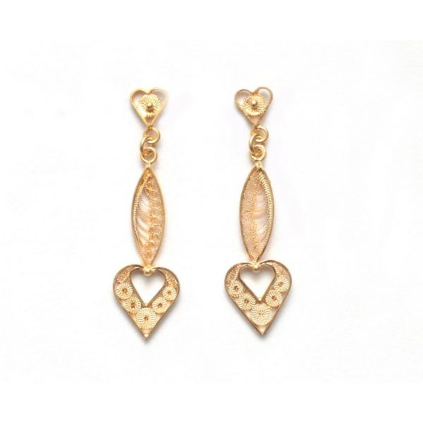 Arete Corazoncito Dorado, Au