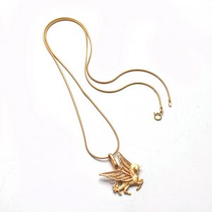 Collar Dije Pegasus Dorado, Au