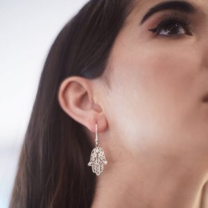 Aretes Mano de Fatima, Ag