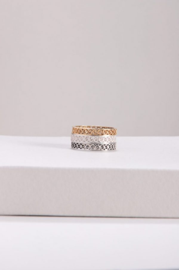 Anillos en Trio Ochos Ag-Ne-Au