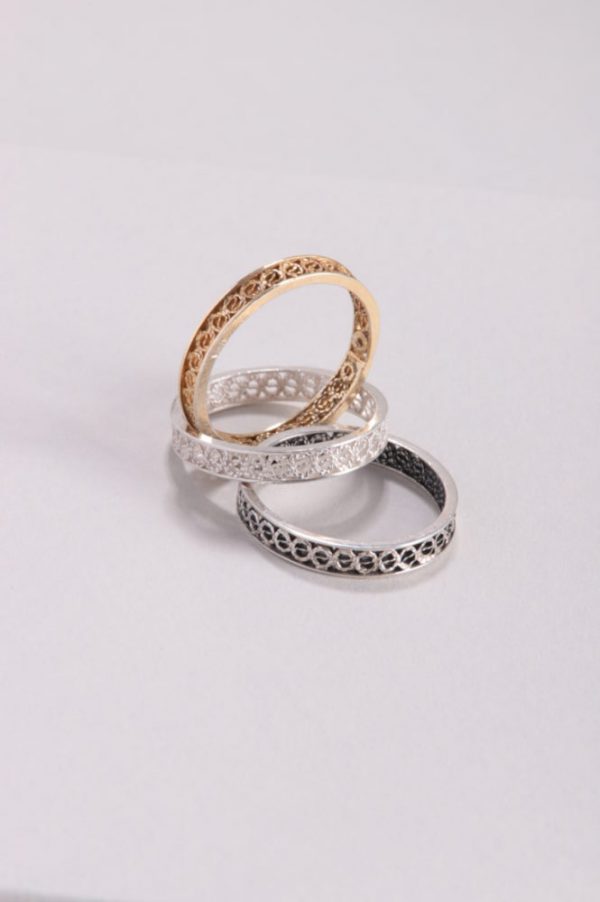 Anillos en Trio Ochos Ag-Ne-Au - Imagen 2