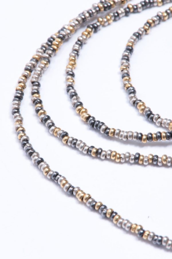 Collar Chaquiras Chicas, 2 v., Ag-Ne-Au - Imagen 2