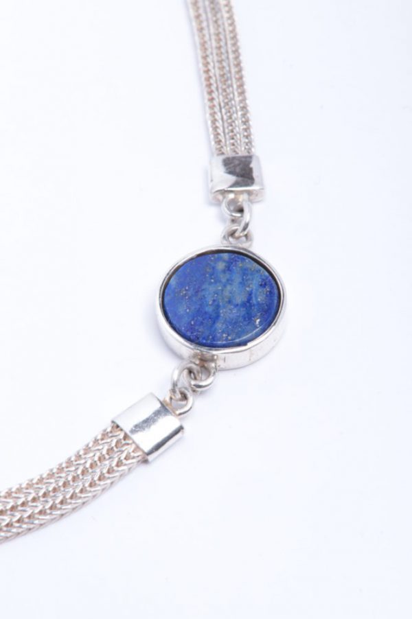 Collar Fichas Lapizlazuli + Cadena 3 Zorro, Ag - Imagen 2