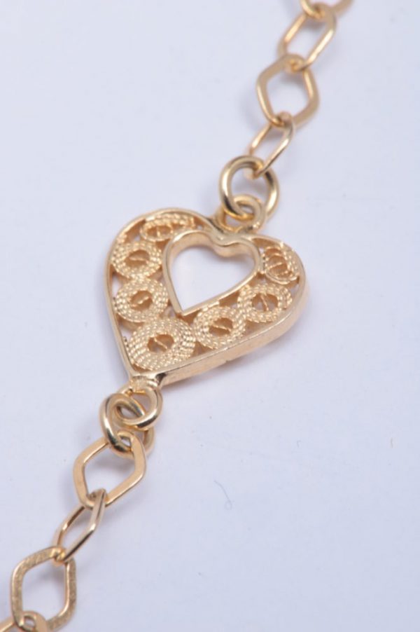 Collar Corazoncitos c/cadena, Au - Imagen 2